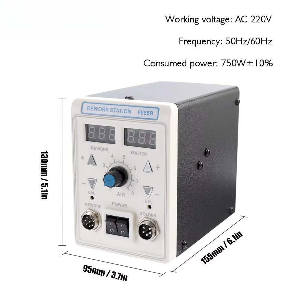 2 In 1 Soldering Rework Station 750W - Паяльная станция APD-8586B 750W с цифровым