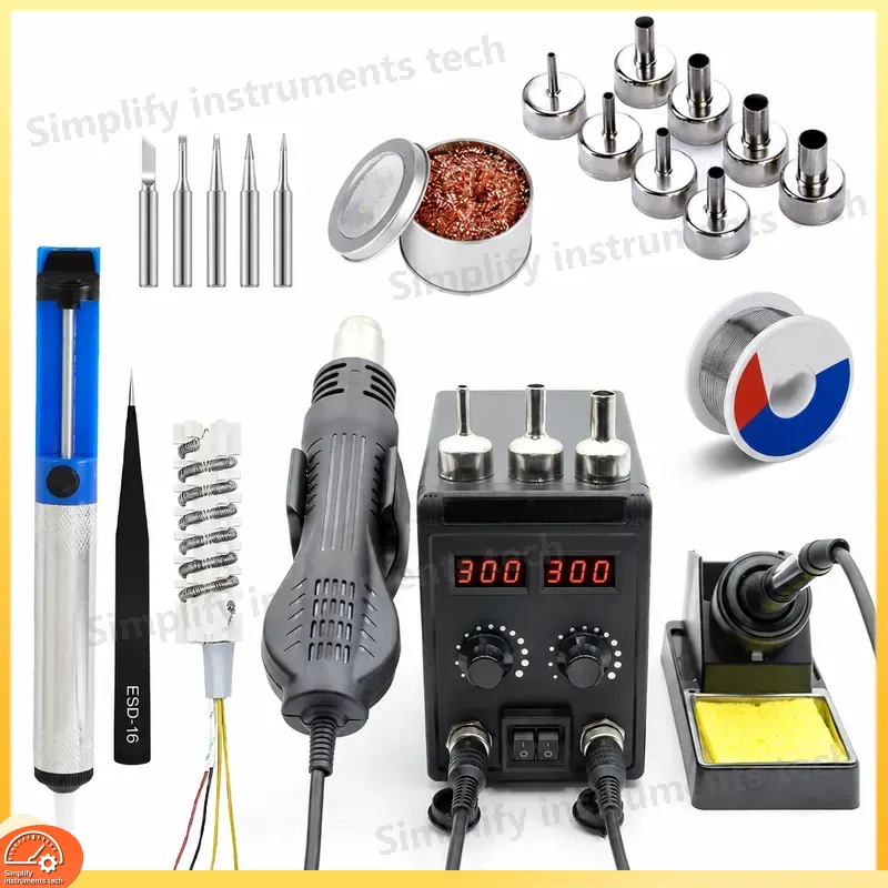 Паяльная станция 8586D 2-в-1,  – обзор и цена 2 In 1 Soldering Rework Station 750W